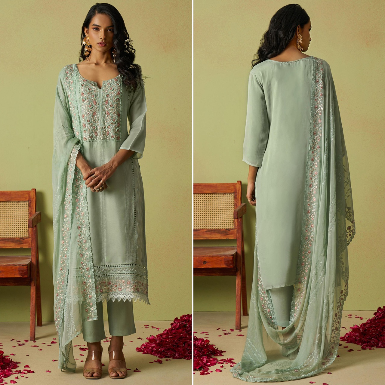 Pure Organza Silk Ready Made Suit Preorder Special Ali7021 Zarissa